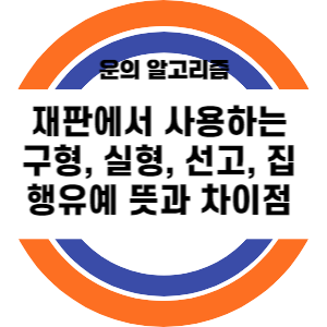 재판에서 사용하는 구형, 실형, 선고, 집행유예 뜻과 차이점