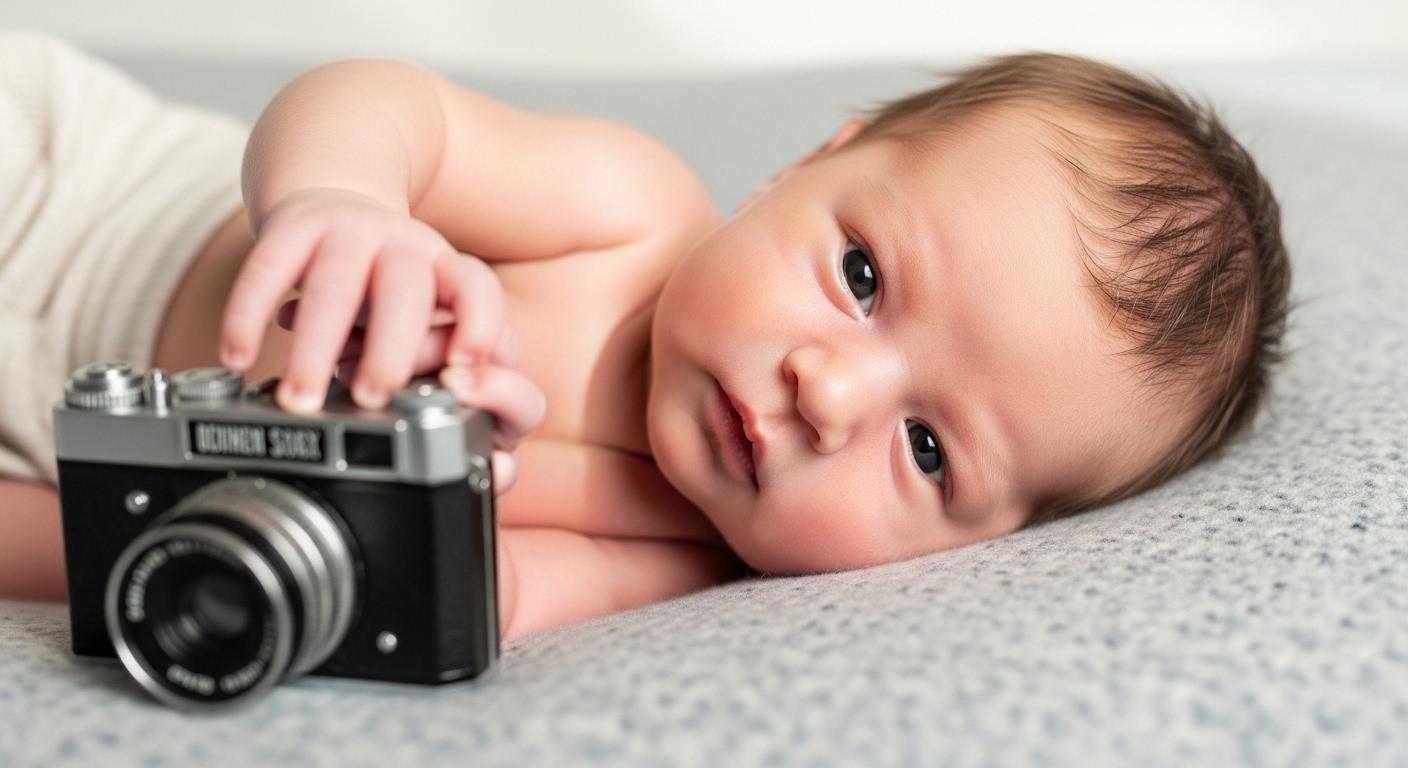 신생아 50일 셀프 촬영