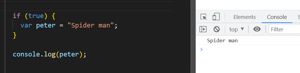 var은-if나-for-문에-포함된-변수에-접근가능합니다.