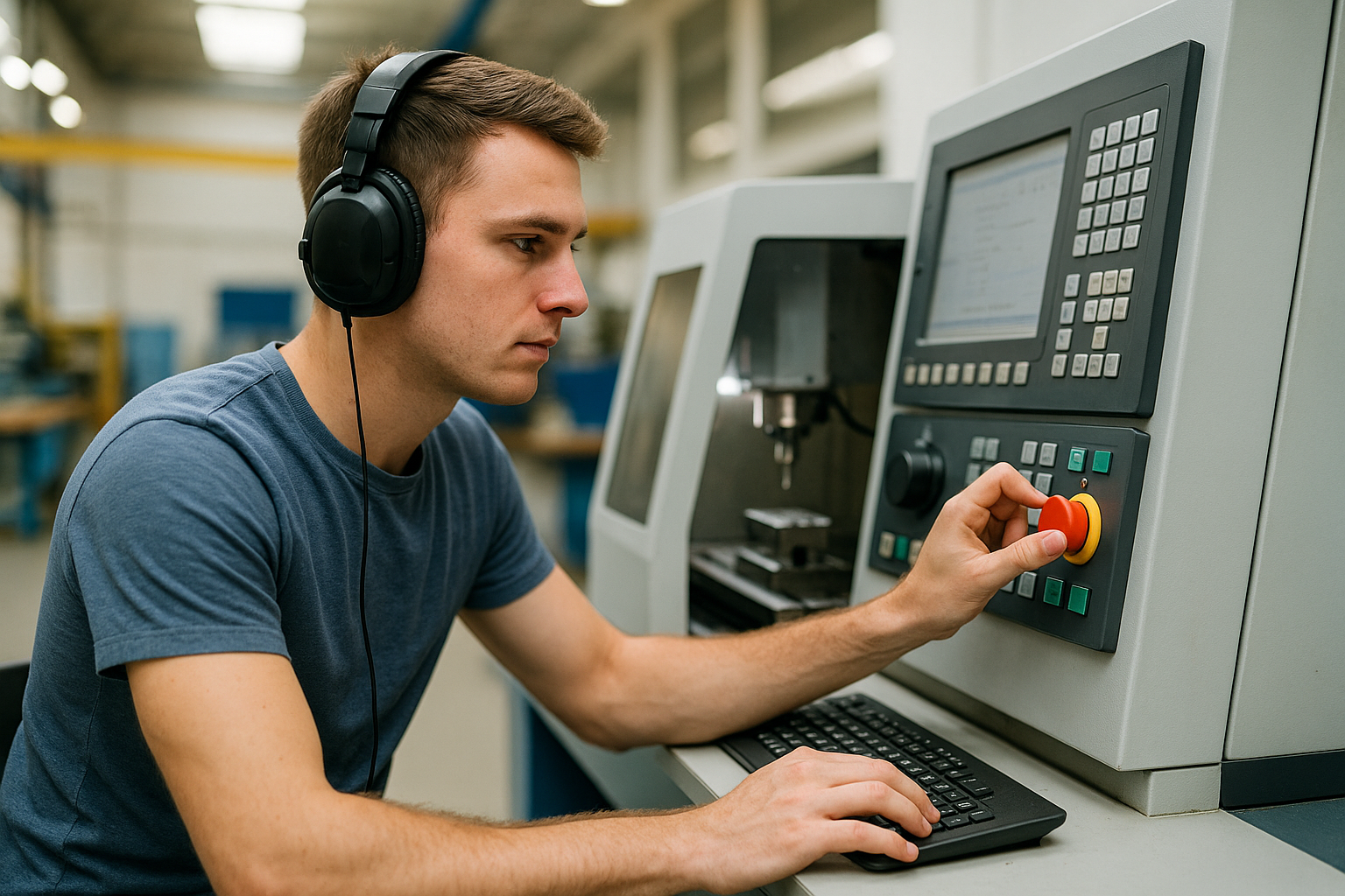 기술을 배우는 청년