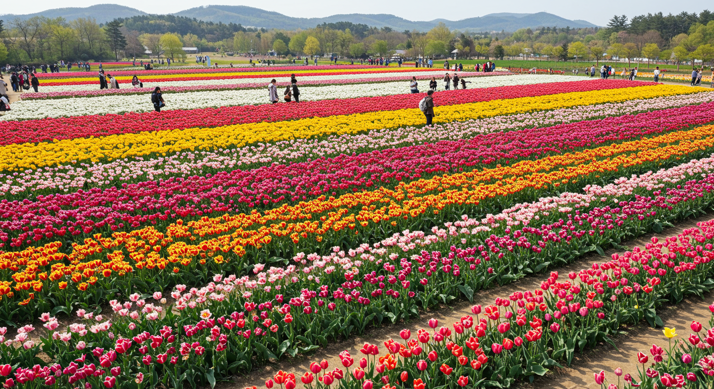 튤립박람회 전시회 이미지
