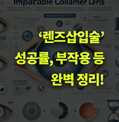 렌즈삽입술 성공률, 부작용, 회복 기간은? 라식/라섹과 비교.