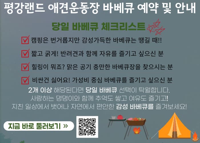 [반려견 동반, 가족 여행지]평강랜드❘아이들과 함께하는 반려견 놀이터, 캠핑장