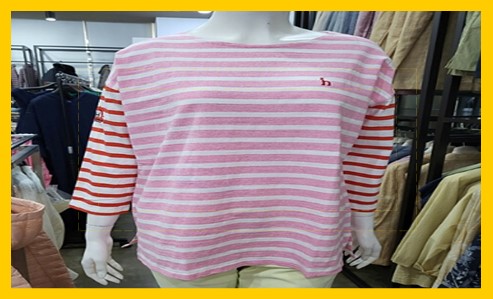 헤지스 여성 스트라이프 티셔츠 알아봅니다