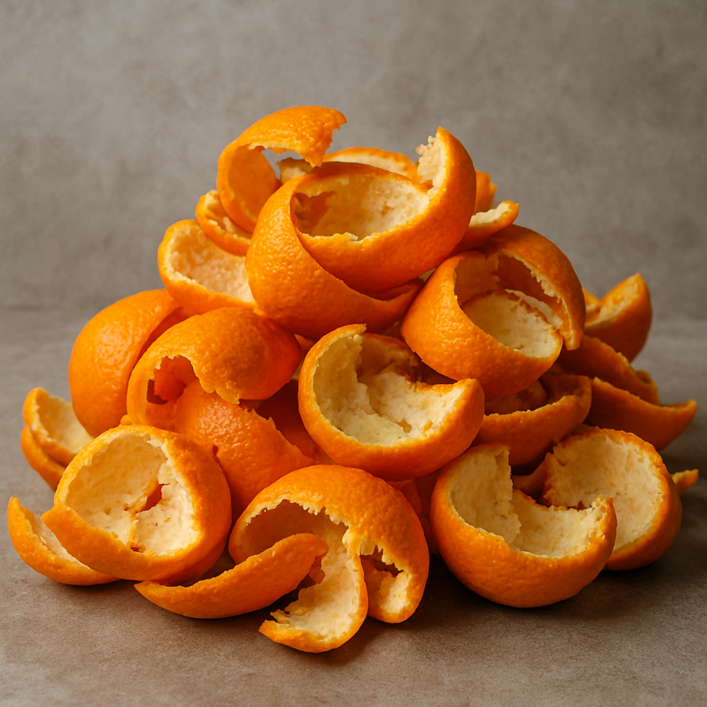 버려진 오렌지 껍질