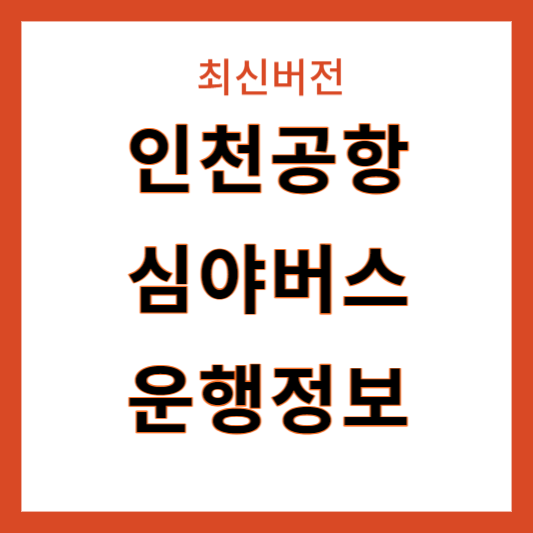 인천공항 심야버스