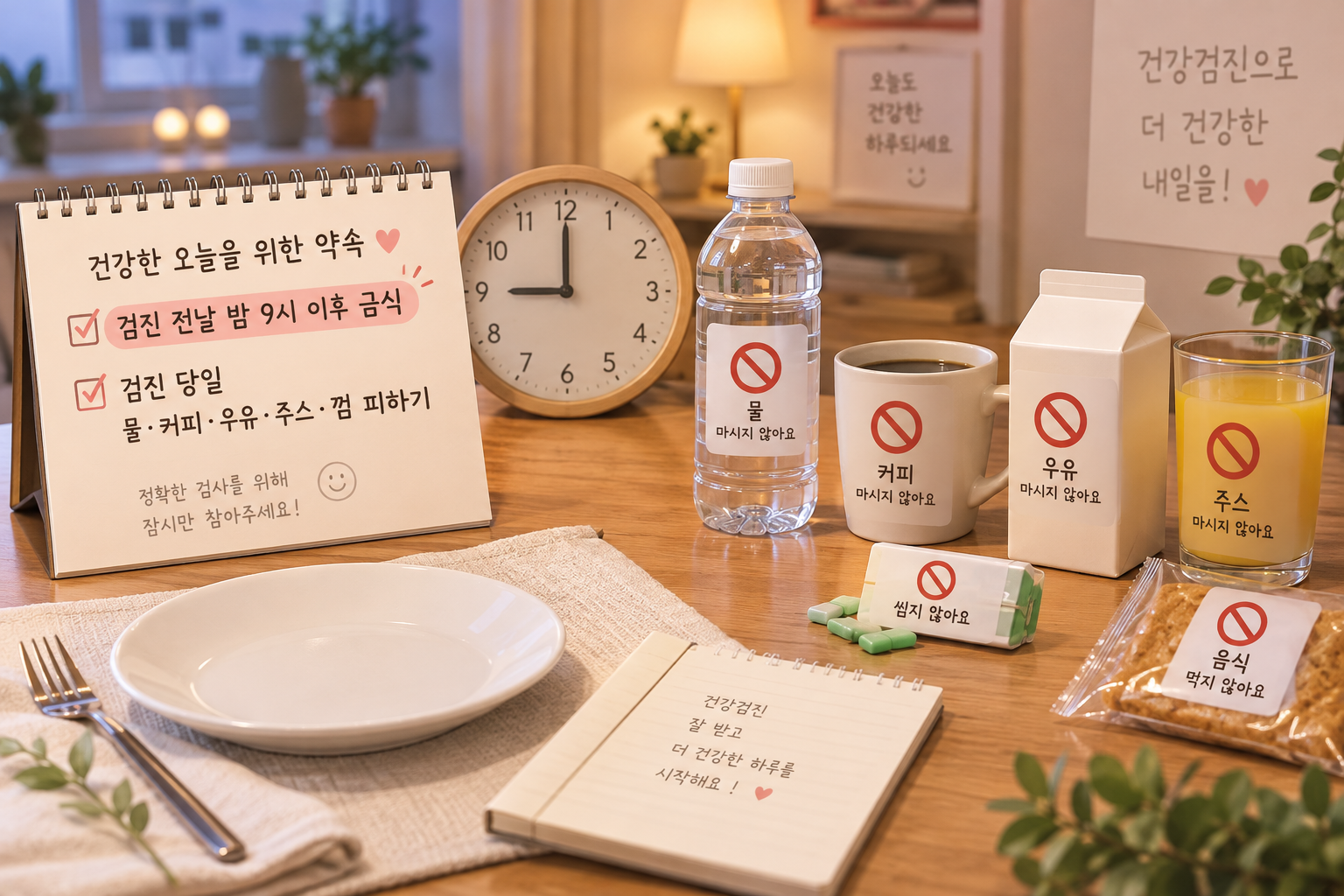 검진 전날 금식 여부