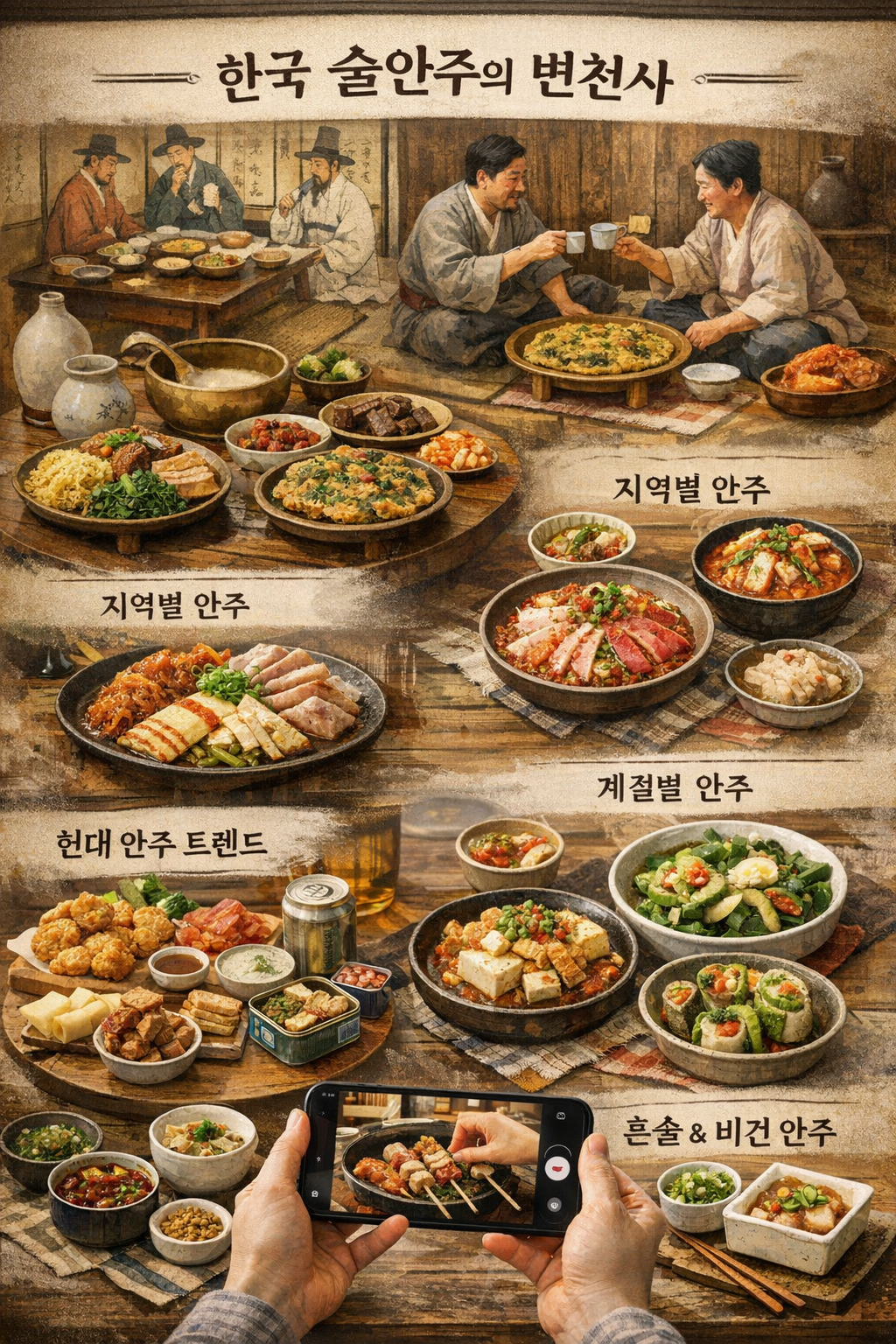 한국 술안주의 역사와 매력