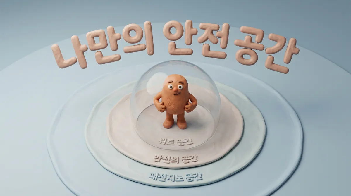 엘리베이터 개인 공간 심리를 시각화한 인포그래픽 이미지