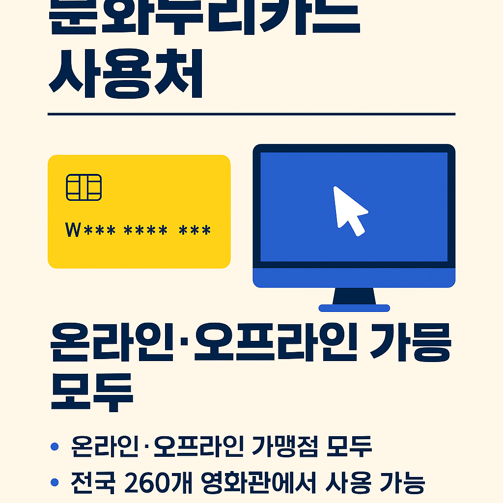 문화누리카드 사용처
