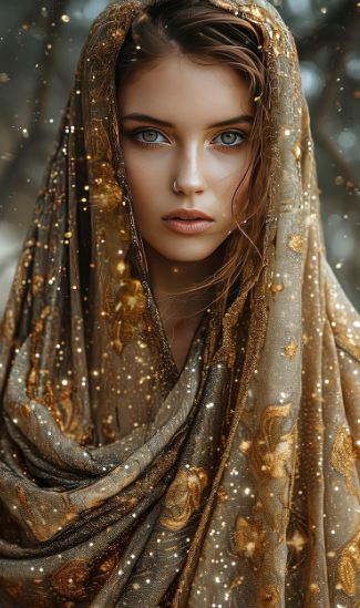 스카프 패션 예시 사진