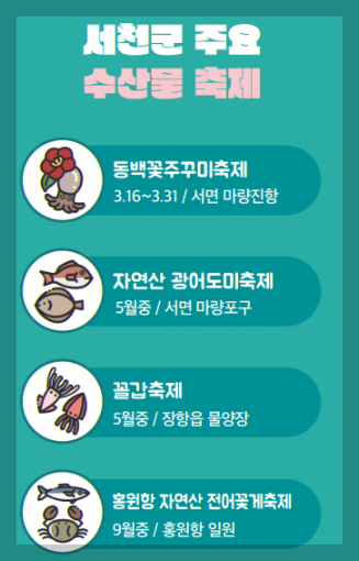 서천 수산물 축제 일정