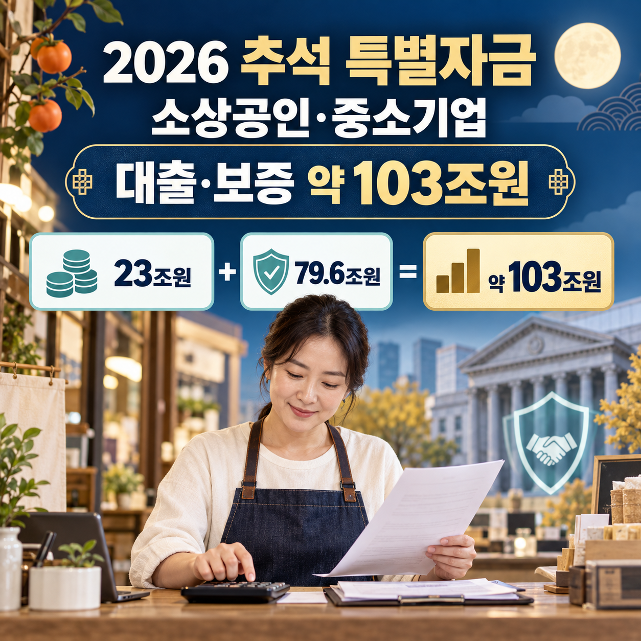2026 추석 소상공인·중소기업 특별자금 103조원 - 대출·보증 신청처 확인