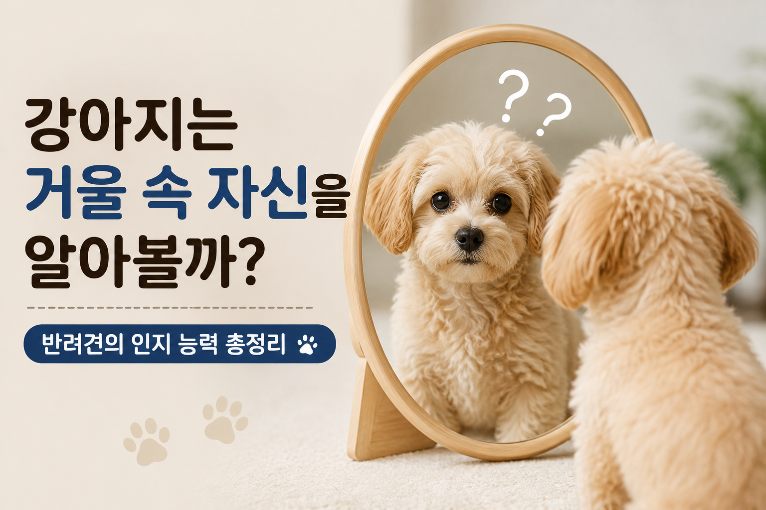 강아지는 거울 속 자신을 알아볼까?