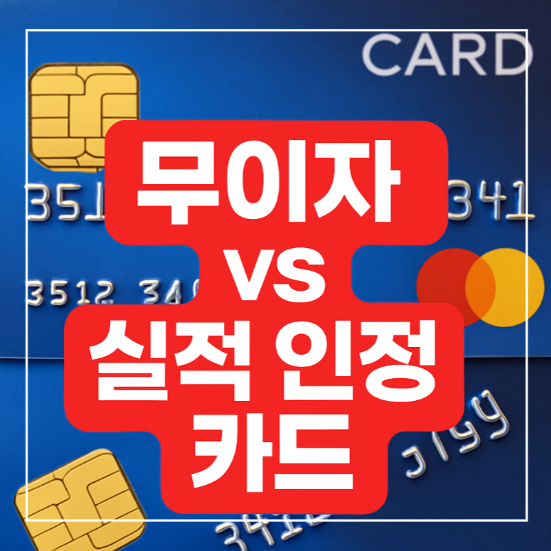 무이자 할부 vs 실적 인정 카드 비교 썸네일 이미지