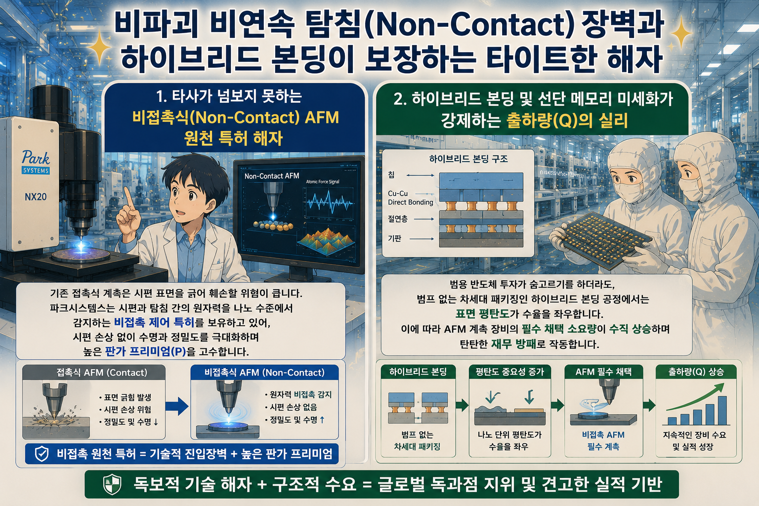 비접촉 AFM과 하이브리드 본딩 기술