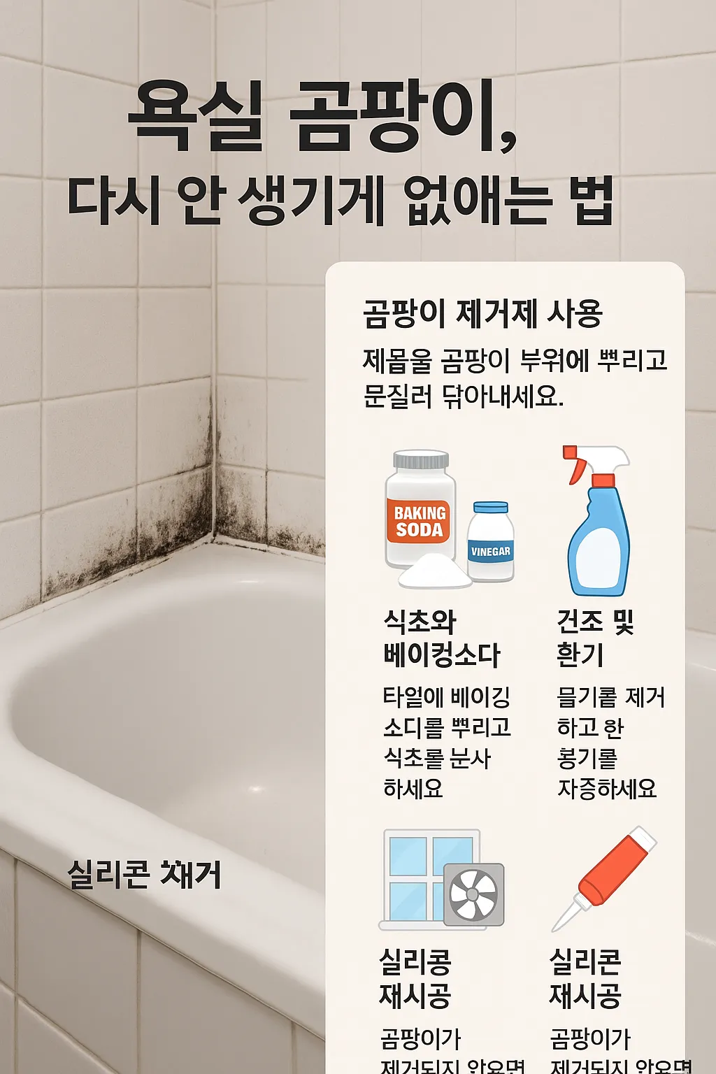 욕실 곰팡이 없애는 법