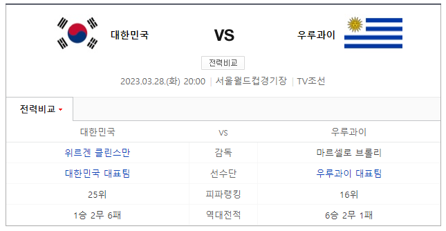 축구 국가대표 일정 중계
