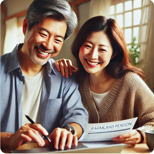 농지연금을 신청하는 모습을 표현한 이미지