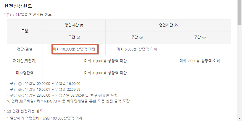국민은행 환전2
