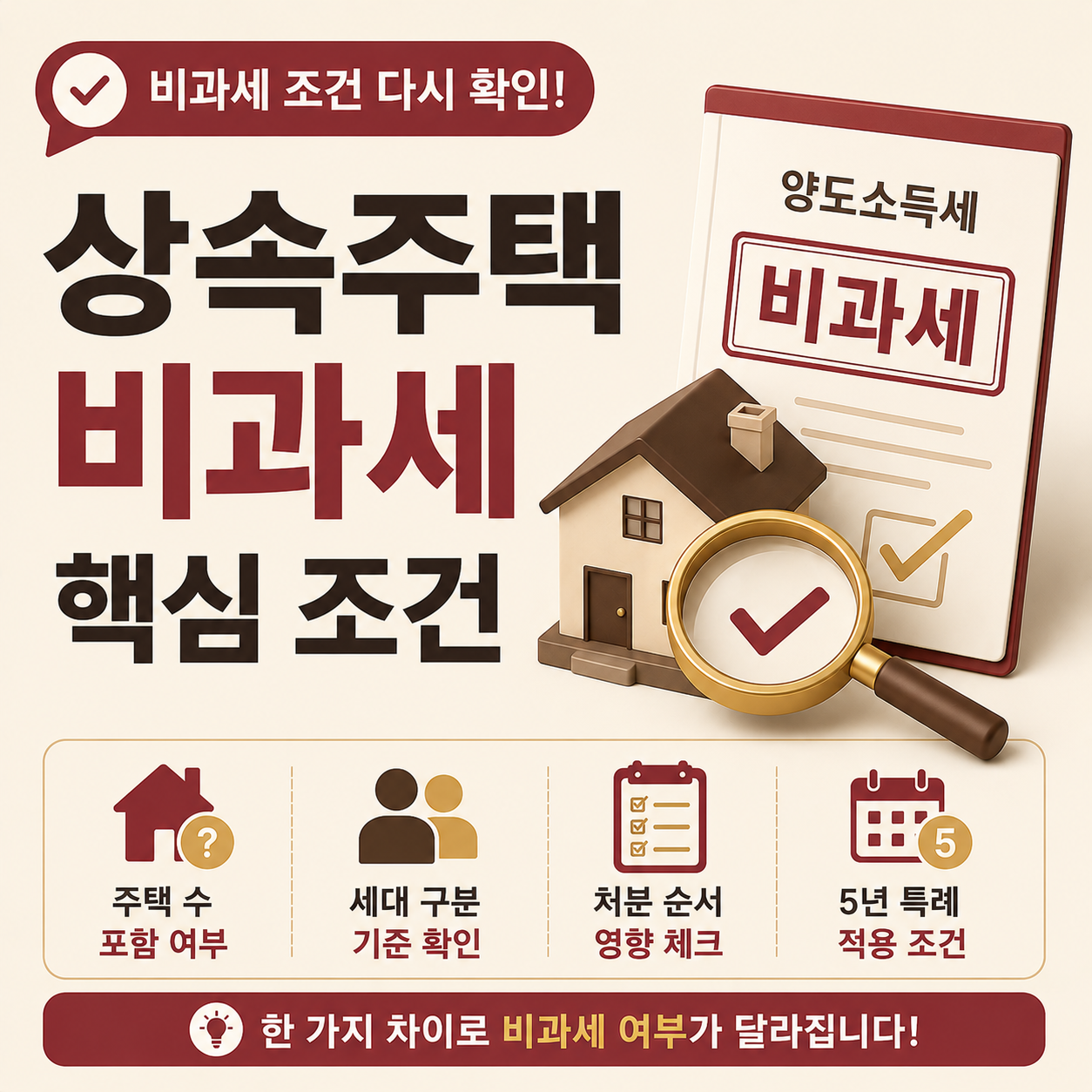 상속주택 비과세 조건 다시 확인 가이드
