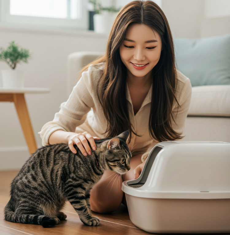 고양이 배변 훈련 기본 원리