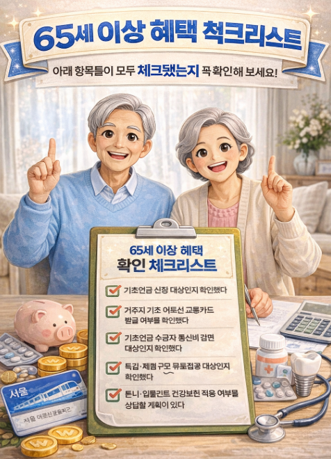 65세 이상 혜택 총정리! 교통비&middot;통신비&middot;의료비 감면까지 한 번에