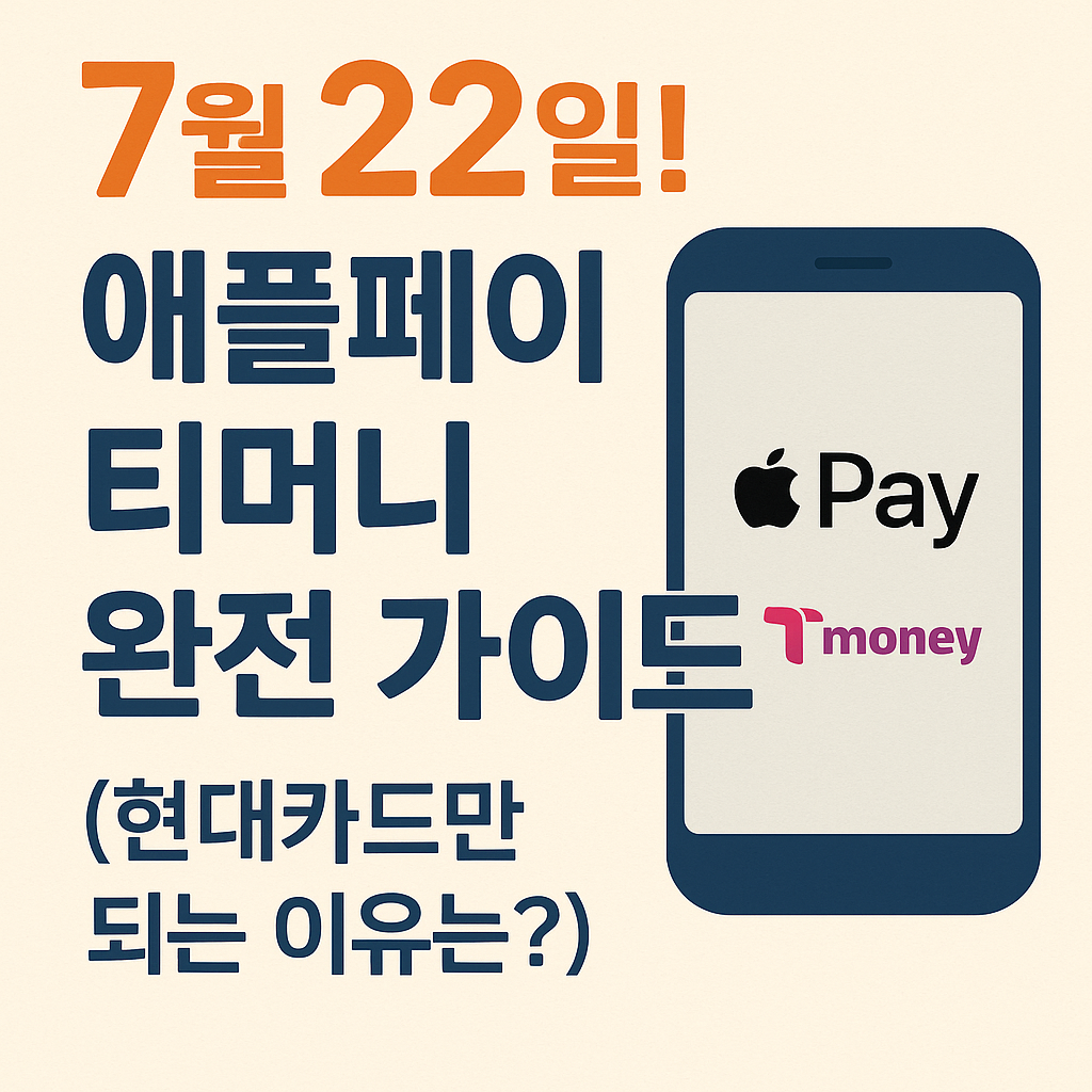 티머니가 애플페이에 들어왔다?! 완전 정복 가이드