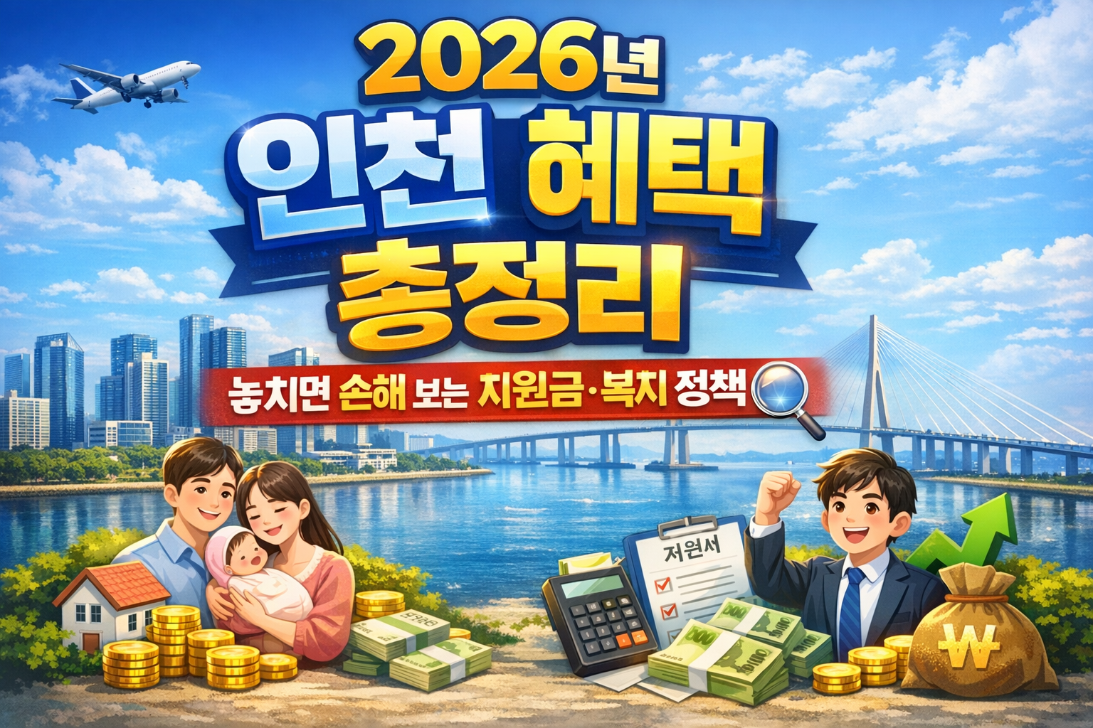 2026년 인천 혜택 총정리｜놓치면 손해 보는 지원금&middot;복지 정책 한눈에