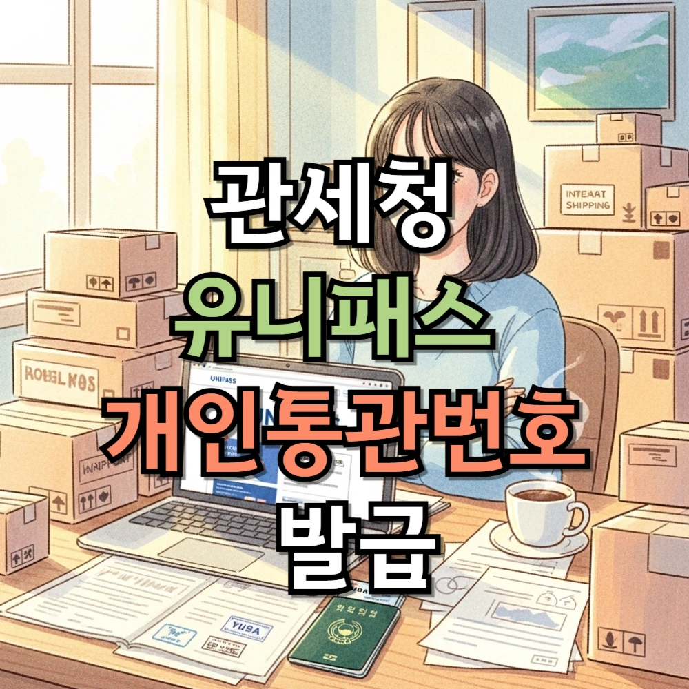 관세청 유니패스 개인통관번호 발급