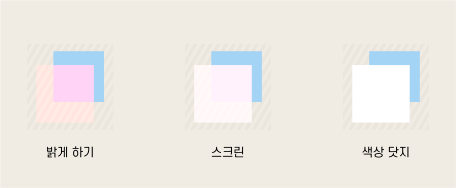 혼합모드 - 밝게
