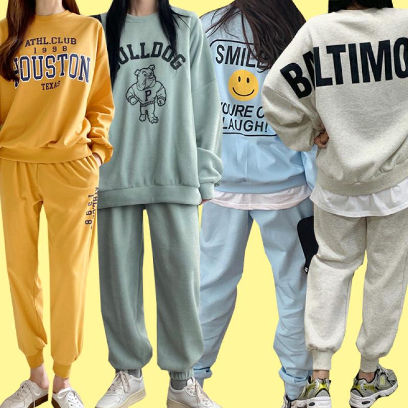 기모 여성 트레이닝세트 빅사이즈 츄리닝 아노락 후드 조거 트레이닝복 세트 운동복