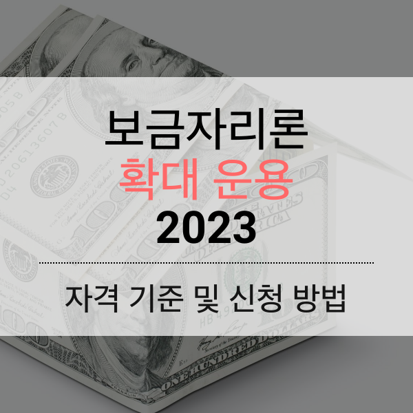 보금자리론(확대 운용) 자격 기준 및 신청 방법 정리