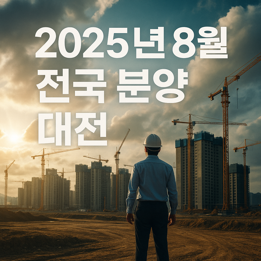 2025년 8월 전국 분양 대전 🔥 신규 아파트 라인업과 관심도 분석