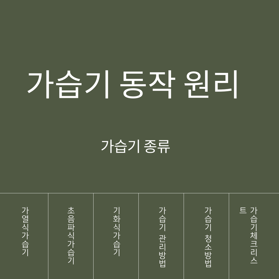 가습기, 왜 필요하고 어떤 원리로 작동할까?