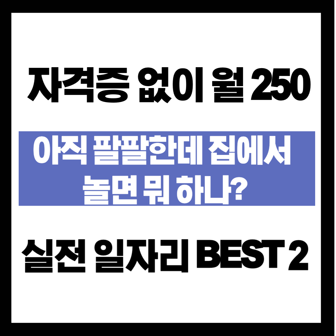 "아직 팔팔한데 집에서 놀면 뭐 하나?" 자격증 없이 월 250만 원? 중장년 실전 일자리 BEST 2
