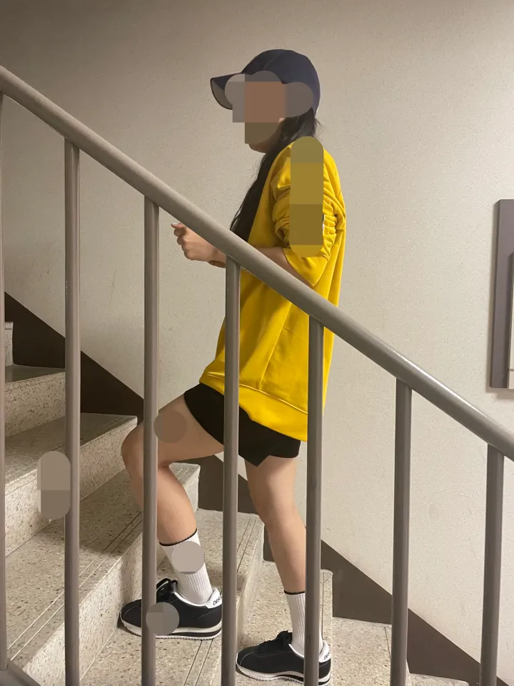 계단오르기 자세