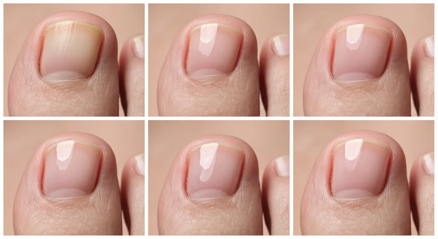 발톱무좀 치료 후 발톱 재생 회복"