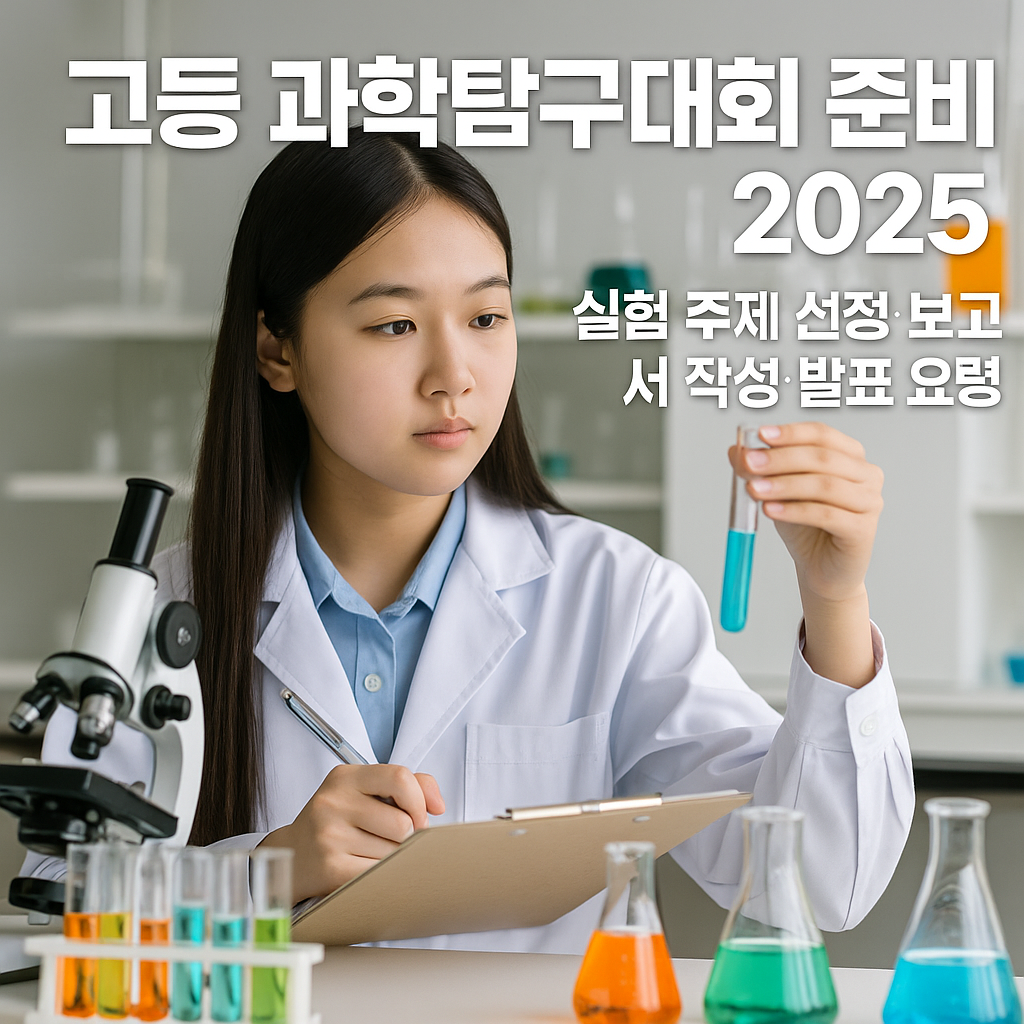 고등 과학탐구대회 준비 2025 ｜ 실험 주제 선정&middot;보고서 작성&middot;발표 요령