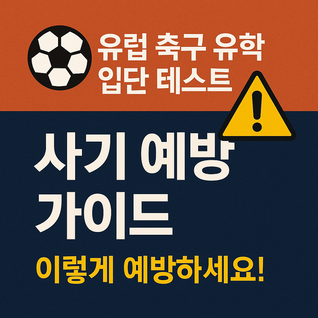 유럽 축구 유학 사기 예방 가이드