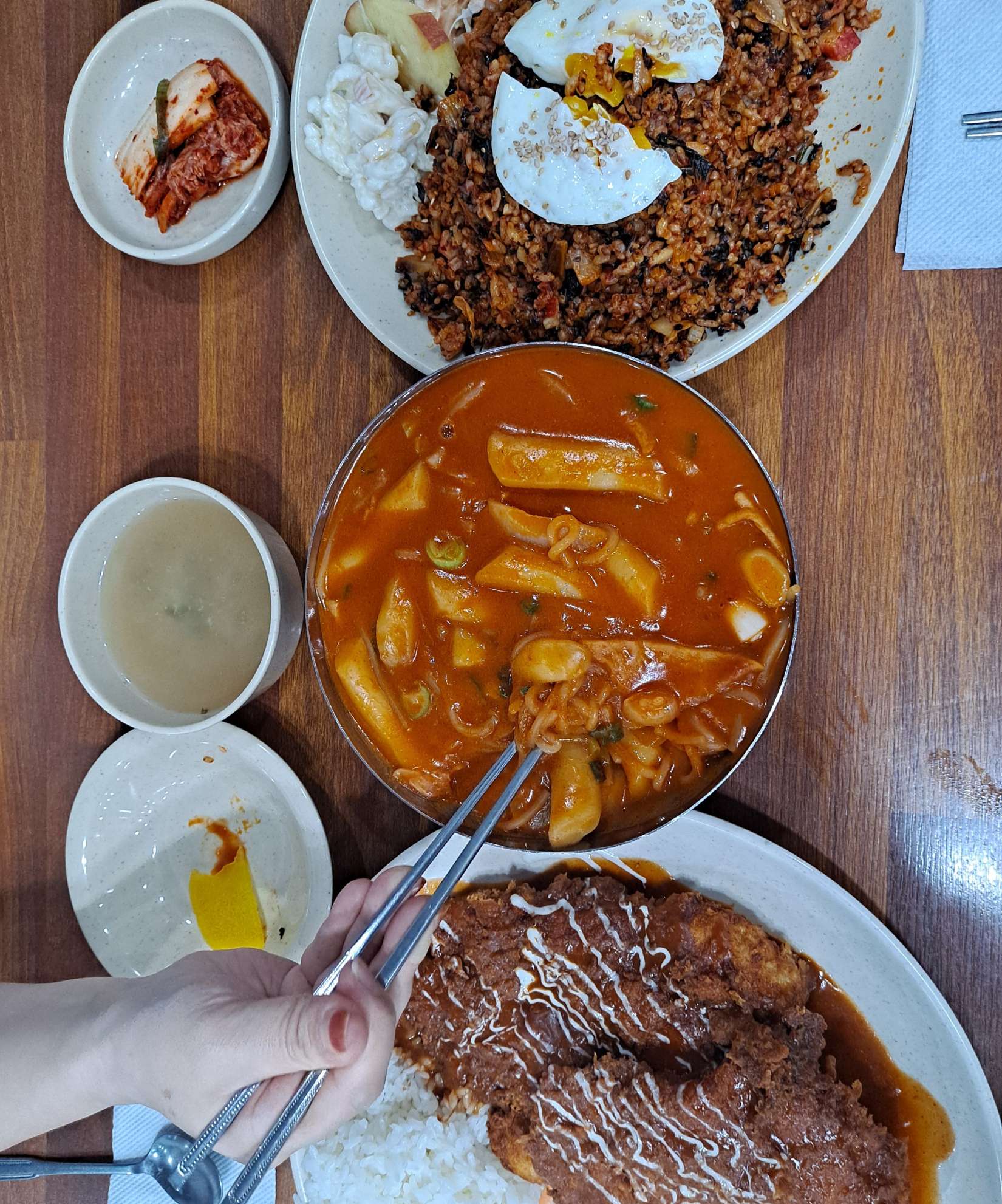 동인천 신신분식 주문메뉴 항공샷