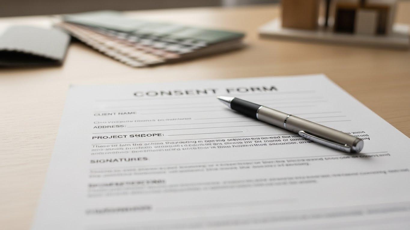 인테리어 동의서