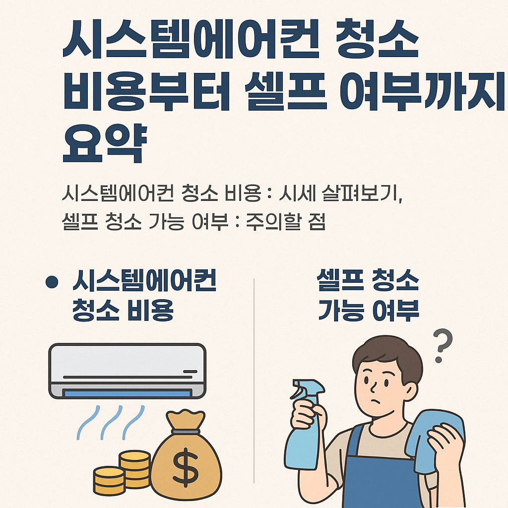 시스템에어컨 청소비용