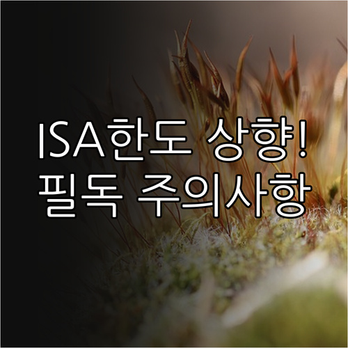 ISA 납입 한도 상향 방법과 계좌 ..