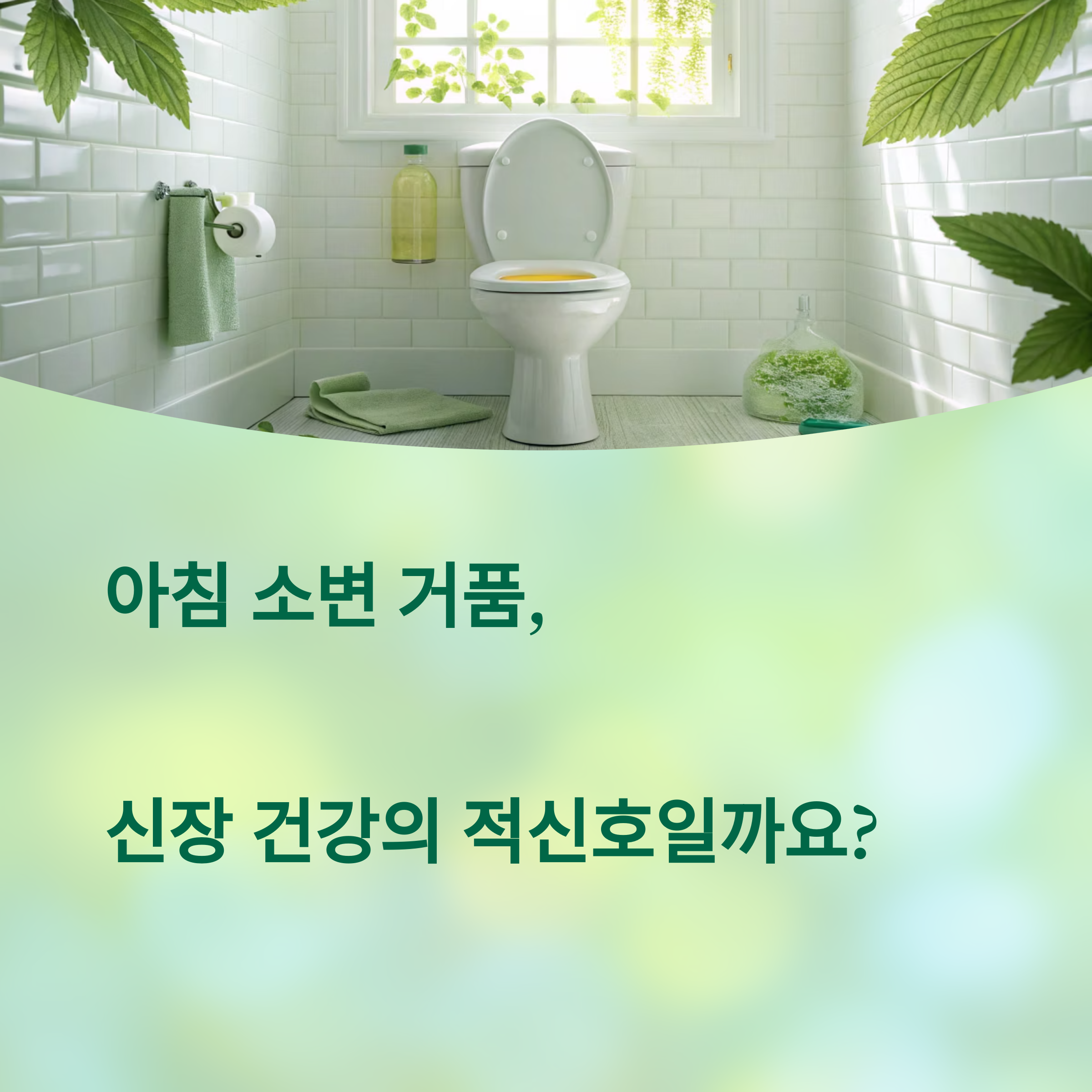아침 소변 거품, 신장 건강의 적신호일까요?