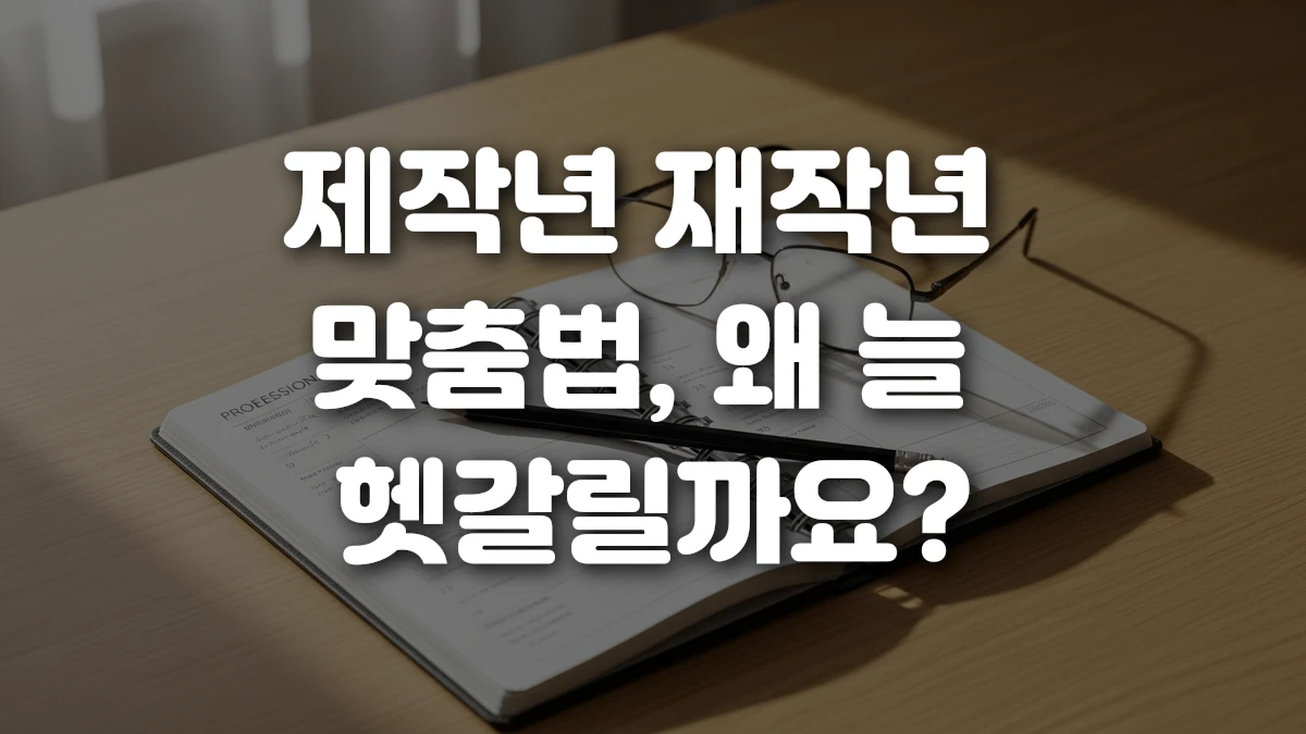 제작년 재작년 맞춤법 왜 늘 헷갈릴까요