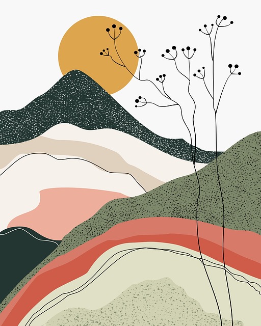 풍경 산(보헤미안의 현대미술)