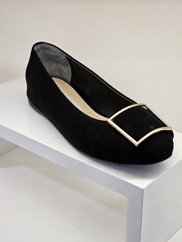 BABARA 바바라 스웨이드 스퀘어금장 속굽플렛 BBB538