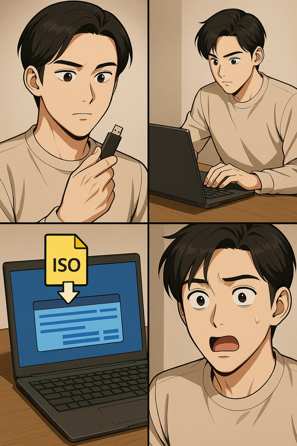 순정 ISO는 원격으로 설치가 안 돼요