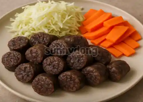 순대와 야채 이미지